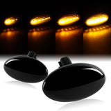 Subaru Impreza WRX STI / Forester / Liberty Sequential Amber LED Turn Signal Front Side Marker Lights -Smoked Lens