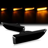 2017-2020 Mini Cooper Countryman Sequential Amber LED Turn Signal Front Side Marker Lights -Smoked Lens