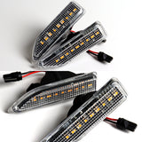 2017-2020 Mini Cooper Countryman Amber LED Turn Signal Front Side Marker Lights -Clear Lens