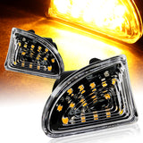 2007-2015 Smart Fortwo W451 Amber LED Turn Signal Front Side Marker Lights -Clear Lens