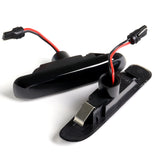 1998-2006 BMW 3-Series E46 Sequential Amber LED Turn Signal Front Side Marker Lights -Smoked Lens