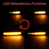 1998-2006 BMW 3-Series E46 Sequential Amber LED Turn Signal Front Side Marker Lights -Smoked Lens