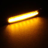 1998-2006 BMW 3-Series E46 Amber LED Turn Signal Front Side Marker Lights -Smoked Lens