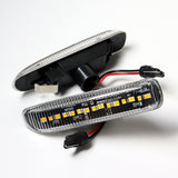 1998-2006 BMW 3-Series E46 Amber LED Turn Signal Front Side Marker Lights -Clear Lens