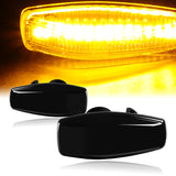 Hyundai Tucson / Tiburon / Sonata / Elantra Amber LED Turn Signal Front Side Marker Lights -Smoked Lens
