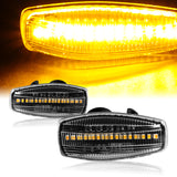 Hyundai Tucson / Tiburon / Sonata / Elantra Amber LED Turn Signal Front Side Marker Lights -Clear Lens