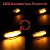 Infiniti M35 M45 G35 G37 / Nissan Pathfinder Sequential Amber LED Turn Signal Front Side Marker Lights -Smoked Lens