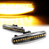Infiniti M35 M45 G35 G37 / Nissan Pathfinder Amber LED Turn Signal Front Side Marker Lights -Clear Lens