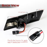 For 1992–1998 BMW 3-Series E36 Amber LED Turn Signal Front Side Marker Lights -Clear Lens