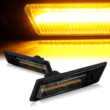 For 1992–1998 BMW 3-Series E36 Amber LED Turn Signal Front Side Marker Lights -Clear Lens
