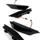 For 2008–2022 Nissan GTR R35 Amber LED Turn Signal Front Side Marker Lights -Smoked Lens