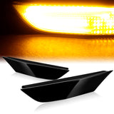 For 2008–2022 Nissan GTR R35 Amber LED Turn Signal Front Side Marker Lights -Smoked Lens