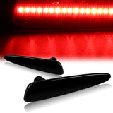 For 2005-2013 Chevrolet Chevy Corvette C6 Front & Rear LED Side Marker Turn Signal Lights Set -Smoked Lens