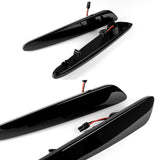 For 2005–2013 Chevrolet Chevy Corvette C7 Amber LED Turn Signal Front Side Marker Lights -Smoked Lens