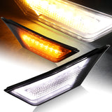 2016-2021 Honda Civic 10th Gen LED Front Bumper Side Marker Turn Signal Lights - Smoked Lens