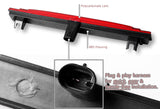 2005-2013 Chevrolet Corvette LED 3RD Brake Light Rear Stop Lamp - Chrome Housing Red Lens