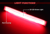 2005-2013 Chevrolet Corvette LED 3RD Brake Light Rear Stop Lamp - Chrome Housing Red Lens