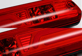 Chevrolet Colorado / GMC Canyon LED 3RD Brake Chrome Light Rear Stop Lamp - Red Lens