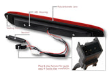 Chevrolet Colorado / GMC Canyon LED 3RD Brake Chrome Light Rear Stop Lamp - Red Lens