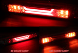 Chevrolet Colorado / GMC Canyon LED 3RD Brake Chrome Light Rear Stop Lamp - Red Lens