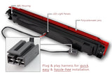 1997-1999 Ford F-250 / 2000-2005 Excursion 30-LED 3RD Brake Light Rear Stop Lamp - Chrome Housing Red Lens