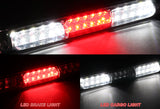1997-1999 Ford F-250 / 2000-2005 Excursion 16-LED 3RD Brake Light Rear Stop Lamp - Chrome Housing Clear Lens