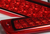1994-2001 Dodge Ram 1500 2500 3500 24-LED 3RD Brake Light Rear Stop Lamp - Chrome Housing Red Lens