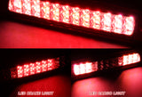 1994-2001 Dodge Ram 1500 2500 3500 24-LED 3RD Brake Light Rear Stop Lamp - Chrome Housing Red Lens