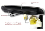 1997-2007 Dodge Dakota LED 3RD Brake Light Rear Stop Lamp Cargo Light - Black Housing Clear Lens