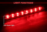 2013-2018 Ford Escape LED 3RD Brake Light Rear Stop Lamp - Chrome Housing Clear Lens