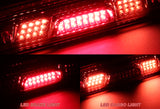 For 2015 – 2018 GMC Sierra 2500HD 3500HD LED Third Brake Light with Integrated Cargo Lamp - Chrome Housing Red Lens