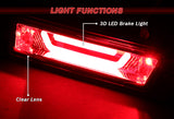 1987-1993 Ford Mustang LX LED Third Spoiler Brake Light - Chrome Housing Clear Lens