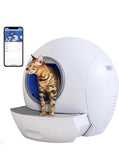 Self Cleaning Cat Litter Box: ELS PET Hands-Off 60L Extra Large Cat Litter Box, Odor Eliminating Smart Litter Box with APP Control, 2.4Ghz WiFi Only, Automatic Cat Litter Box for Multiple Cats (White)