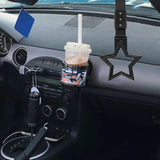 5-Star JDM Tsurikawa Drift Handle Strap – Universal Car Interior Hanging Charm, Black Ring & Black Nylon X1