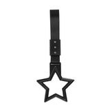 5-Star JDM Tsurikawa Drift Handle Strap – Universal Car Interior Hanging Charm, Black Ring & Black Nylon X1
