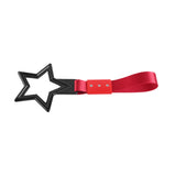 5-Star JDM Tsurikawa Drift Handle Strap – Universal Car Interior Hanging Charm, Black Ring & Red Nylon X1