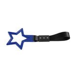 5-Star JDM Tsurikawa Drift Handle Strap – Universal Car Interior Hanging Charm, Blue Ring & Black Nylon X2