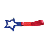 5-Star JDM Tsurikawa Drift Handle Strap – Universal Car Interior Hanging Charm, Blue Ring & Red Nylon X1