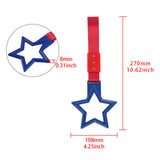 5-Star JDM Tsurikawa Drift Handle Strap – Universal Car Interior Hanging Charm, Blue Ring & Red Nylon X1