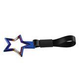 5-Star JDM Tsurikawa Drift Handle Strap – Universal Car Interior Hanging Charm, Burnt Blue Ring & Black Nylon X1