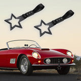 5-Star JDM Tsurikawa Drift Handle Strap – Universal Car Interior Hanging Charm, Carbon Fiber Style Ring & Black Nylon X2