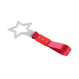 5-Star Glow-in-the-Dark JDM Tsurikawa Drift Handle Strap – Universal Car Interior Hanging Charm, White Ring & Red Nylon X1