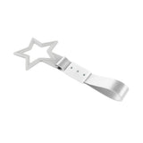 5-Star Glow-in-the-Dark JDM Tsurikawa Drift Handle Strap – Universal Car Interior Hanging Charm, White Ring & Silver Nylon X1