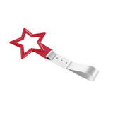 5-Star JDM Tsurikawa Drift Handle Strap – Universal Car Interior Hanging Charm, Red Ring & Silver Nylon X2