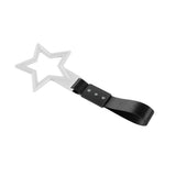 5-Star JDM Tsurikawa Drift Handle Strap – Universal Car Interior Hanging Charm, White Ring & Black Nylon X2
