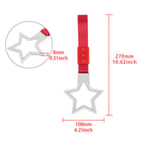 5-Star JDM Tsurikawa Drift Handle Strap – Universal Car Interior Hanging Charm, White Ring & Red Nylon X2