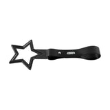 5-Star JDM Tsurikawa Drift Handle Strap – Universal Car Interior Hanging Charm, Black Ring & Black PVC X2