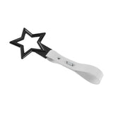 5-Star JDM Tsurikawa Drift Handle Strap – Universal Car Interior Hanging Charm, Black Ring & White PVC X2