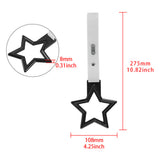 5-Star JDM Tsurikawa Drift Handle Strap – Universal Car Interior Hanging Charm, Black Ring & White PVC X2