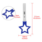 5-Star JDM Tsurikawa Drift Handle Strap – Universal Car Interior Hanging Charm, Blue Ring & White PVC X2